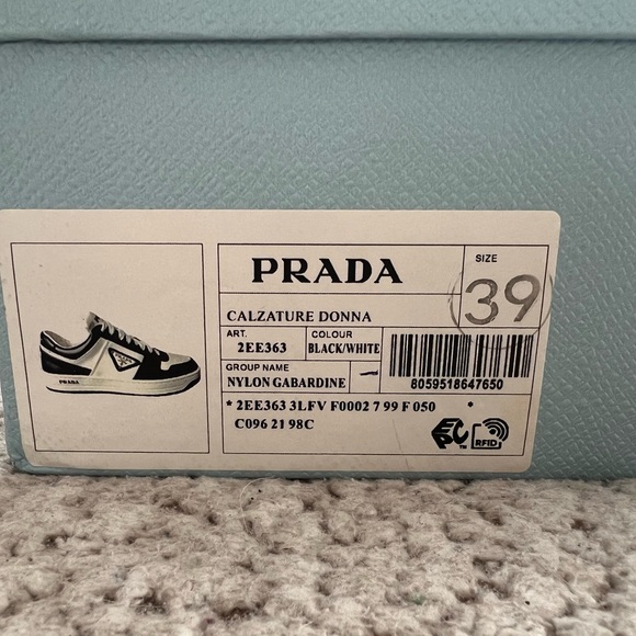 Prada Black and White Women's Sneakers - Picture 9 of 9